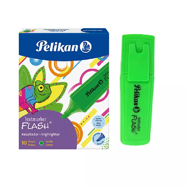 Resaltador Flash Verde Pelikan Und