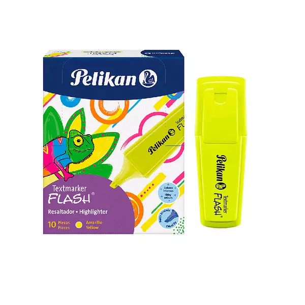 Resaltador Flash Amarillo Pelikan Und