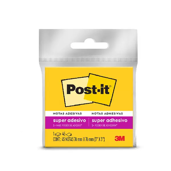 Notas Autoadhesivas Post-It 654 Amarillo (76x76) Mm 45 Hojas