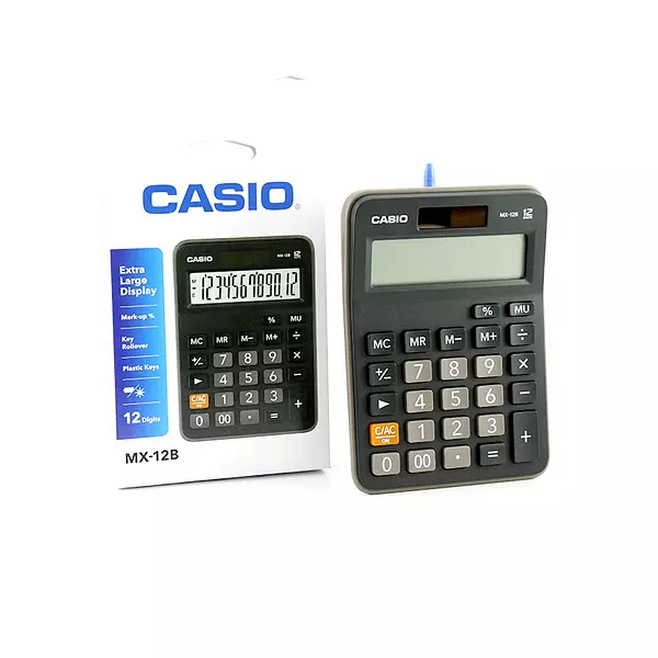 Calculadora 12 Dígitos Mx-12b-Bk Casio Und