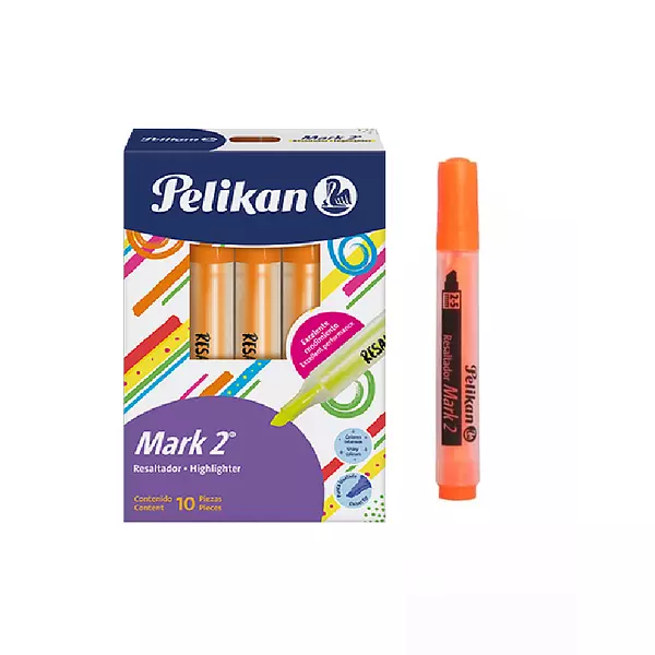 Resaltador Mark 2 Naranja Pelikan Und