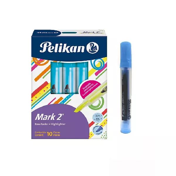 Resaltador Mark 2 Azul Pelikan Und