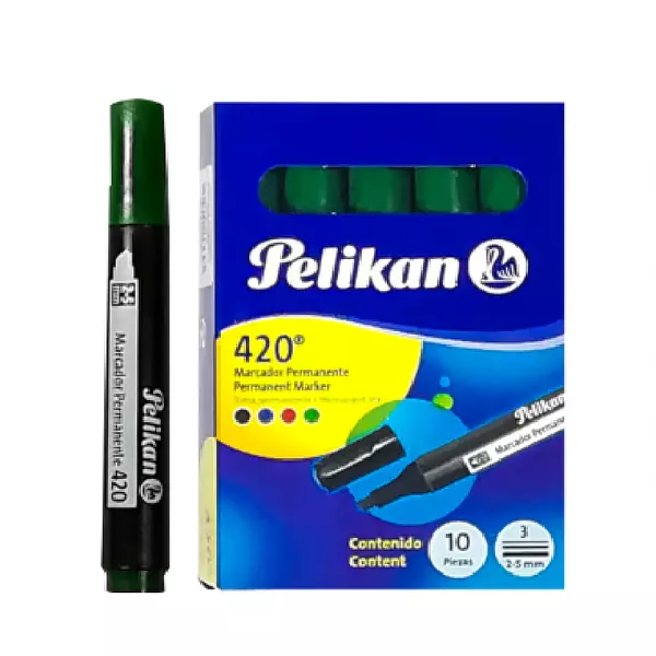 Marcador Permanente Verde 420 Pelikan Und