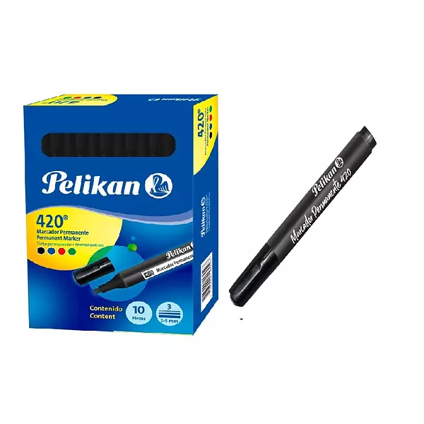 Marcador Permanente Negro 420 Pelikan Und