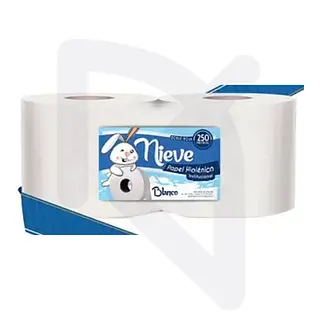Papel Higiénico Jumbo Blanco Nieve X 4 Rollos * 250m
