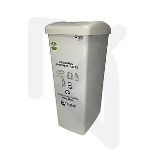 Papelera Vaiven 55 Litros Colplast Blanca
