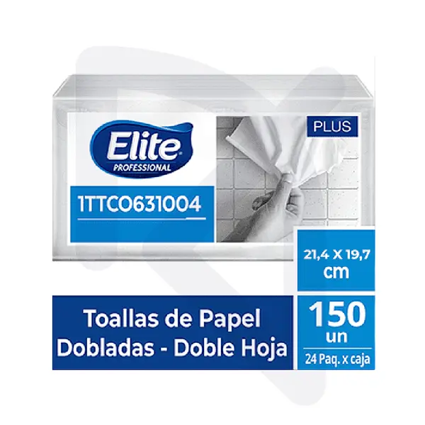 Toalla De Manos En Z Blanca Elite X 150 Und