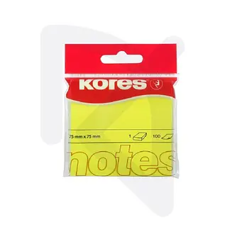Notas Autoadhesivas Kores Amarillo 75x75mm 100 Hojas