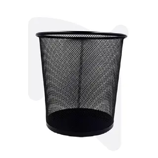 Papelera Oficina Malla Negra Und