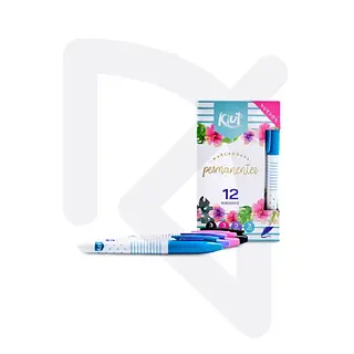 Marcadores Permanente Punta Fina Kiut Caja Surtida 12 Und