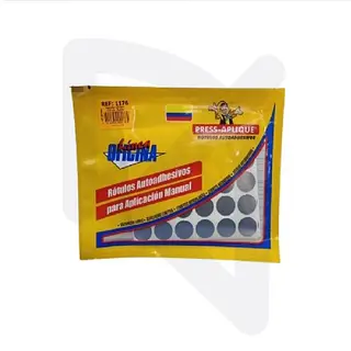 Rótulos Autoadhesivos Circulares Plateado 1176 19mm Press-Ap