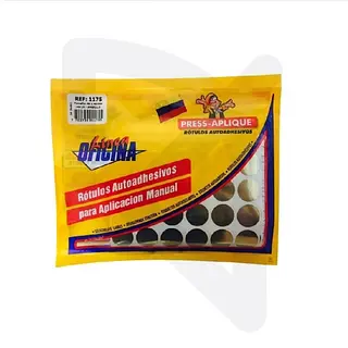 Rótulos Autoadhesivos Circulares Dorado 1175 19mm Press-Apli