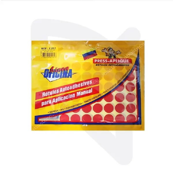 Rótulos Autoadhesivos Circulares Rojo 1172 19mm Press-Apliqu