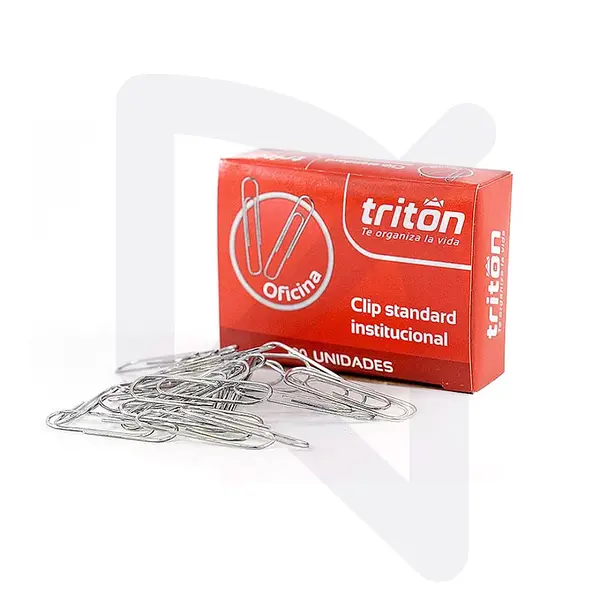 Clip Institucional Metálico Triton Caja X 100 Und