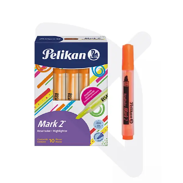 Resaltador Mark 2 Naranja Pelikan Und