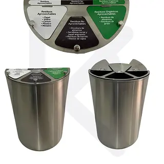 Punto Ecológico En Acero Inoxidable 304 Media Luna