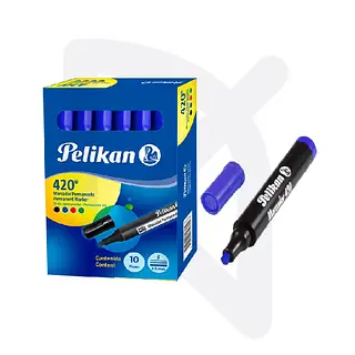 Marcador Permanente Azul 420 Pelikan Und