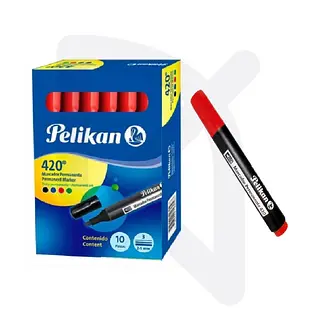 Marcador Permanente Rojo 420 Pelikan Und