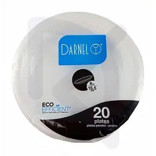 Plato Icopor Espumado 15.5cm Blanco X 20 Und