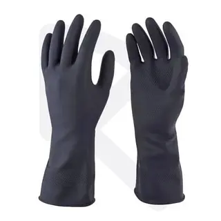 Guantes Caucho Negro Talla 7.5