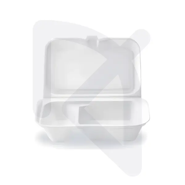 Portacomida Espumado 2 Divisiones  J-2 J2 Blanco x 200 Und