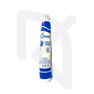 Vaso Blanco de Cartón 7oz X 50 Und Barval