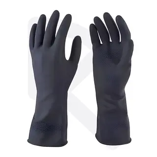 Guantes Caucho Negro Talla 8 Calibre 35