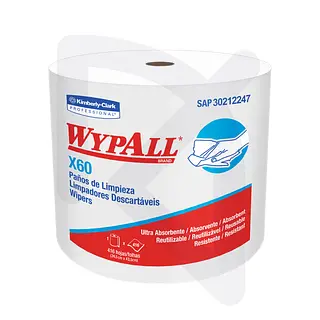 Toalla Wypal Paños De Limpieza Rollo Jumbio X60 Paños Lisos 300 Metros