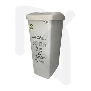 Papelera Vaiven 55 Litros Colplast  Blanca