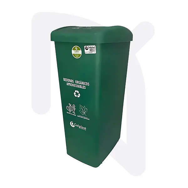Papelera Vaiven 55 Litros Colplast  Verde