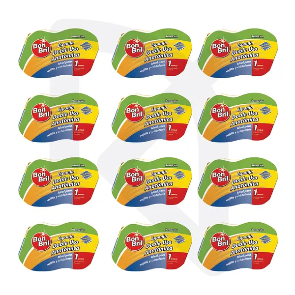 Esponja Doble Uso Sabra Bombril Paquete X 12 Unidades