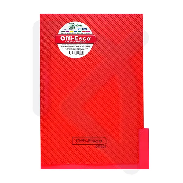 Carpeta Legajadora Offi Esco OE-809 Oficio Roja
