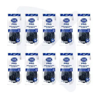 Guantes Caucho Negro Calibre 35 Talla L Task Pro > 10 Pares