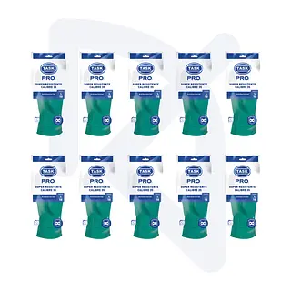 Guantes Caucho Verde Calibre 35 Talla L Task Pro > 10 Pares