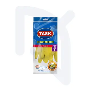 Guantes Conveniente Amarillo Calibre 16 Talla M Task Pro x Par