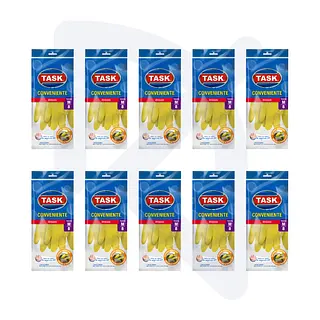 Guantes Conveniente Amarillo Calibre 16 Talla M Task Pro > 10 Pares