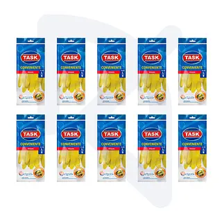 Guantes Conveniente Amarillo Calibre 16 Talla L Task Pro > 10 Pares