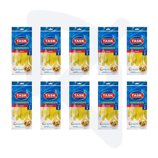 Guantes Conveniente Amarillo Calibre 16 Talla L Task Pro > 10 Pares