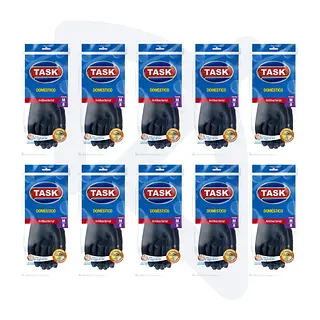 Guante Doméstico Negro Calibre 18 Talla M Task Pro > 10 Pares