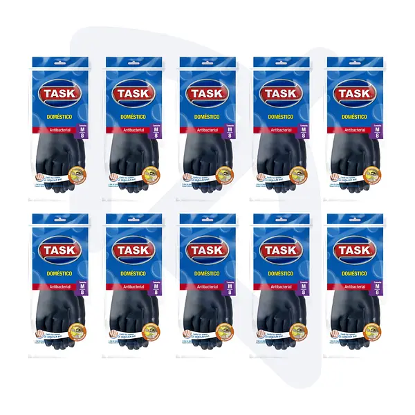 Guante Doméstico Negro Calibre 18 Talla M Task Pro > 10 Pares