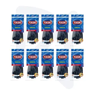 Guante Doméstico Negro Calibre 18 Talla L Task Pro > 10 Pares