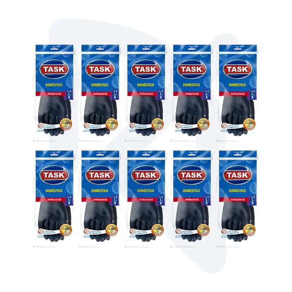 Guante Doméstico Negro Calibre 18 Talla L Task Pro > 10 Pares