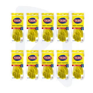 Guantes Tradicional Amarillo Calibre 13 Talla L Task Pro > 10 Pares