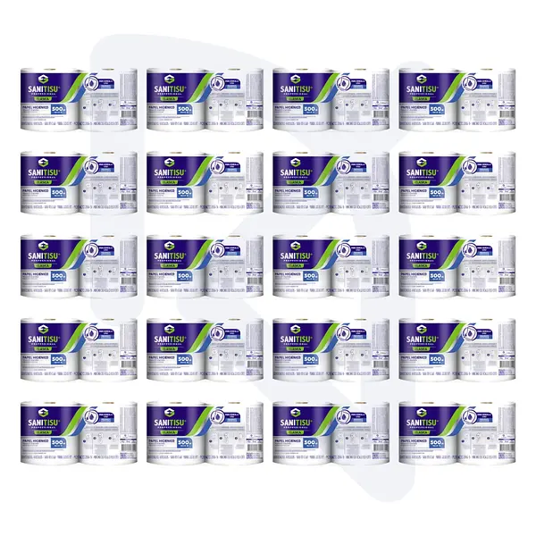 Papel Higiénico Jumbo Blanco Sanitisu 4 Rollos * 500m > 20 Unidades
