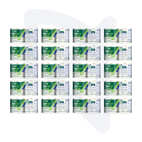 Papel Higiénico Jumbo Natural Sanitisu 4 Rollos * 250m > 20 Unidades