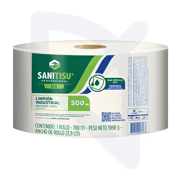 Rollo Limpión Natural Industrial Sanitisu 500 metros