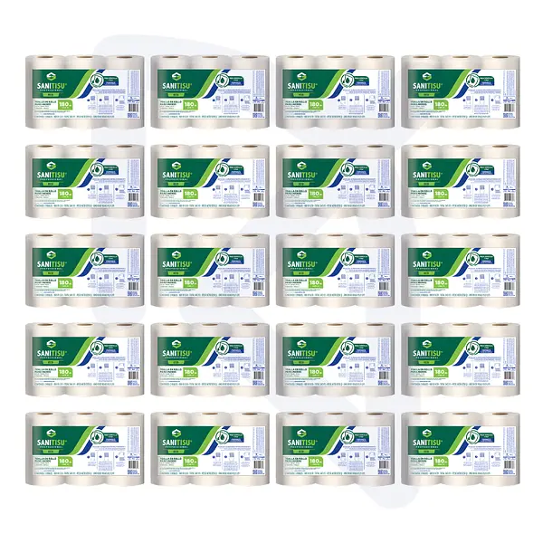 Toalla Manos Natural Sanitisu 3 Rollos * 180 Metros > 20 Unidades