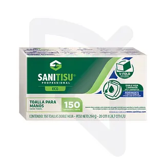 Toalla Manos Natural En Z Sanitisu Paquete * 150 Unidades