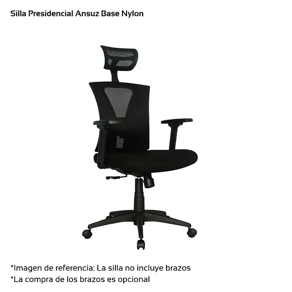 Silla Anzus Gerencial O Presidencial Base Cromo O Nylon