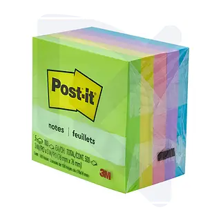 Notas Adhesivas Post-It 654 Neón 76x76 Mm X 500 Hojas